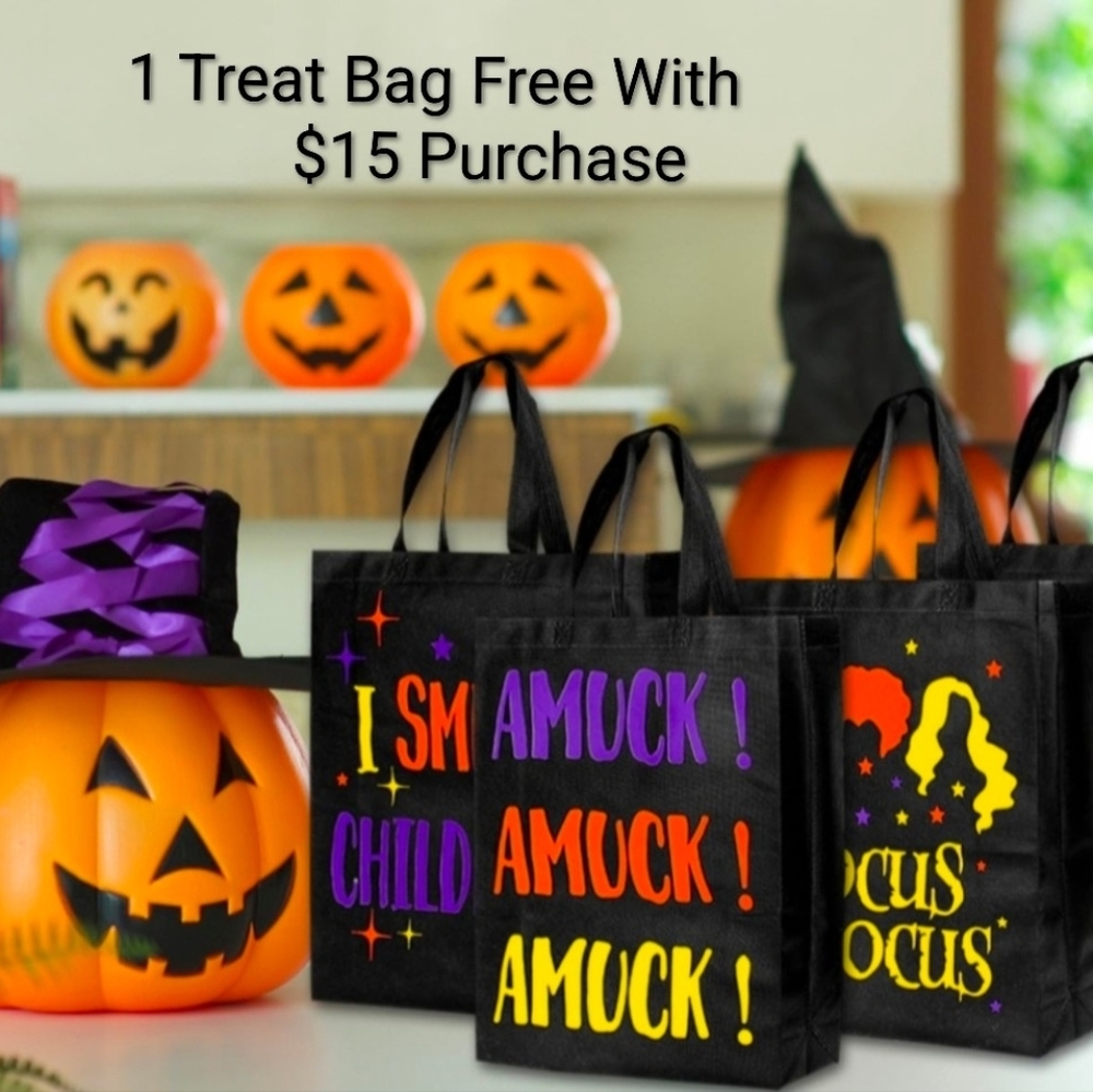 Hocus Pocus Theme Goodie Bags, 6 Different Designs, New